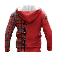 Sinclair Modern Tartan Hoodie - Lion Rampant And Celtic Thistle Style