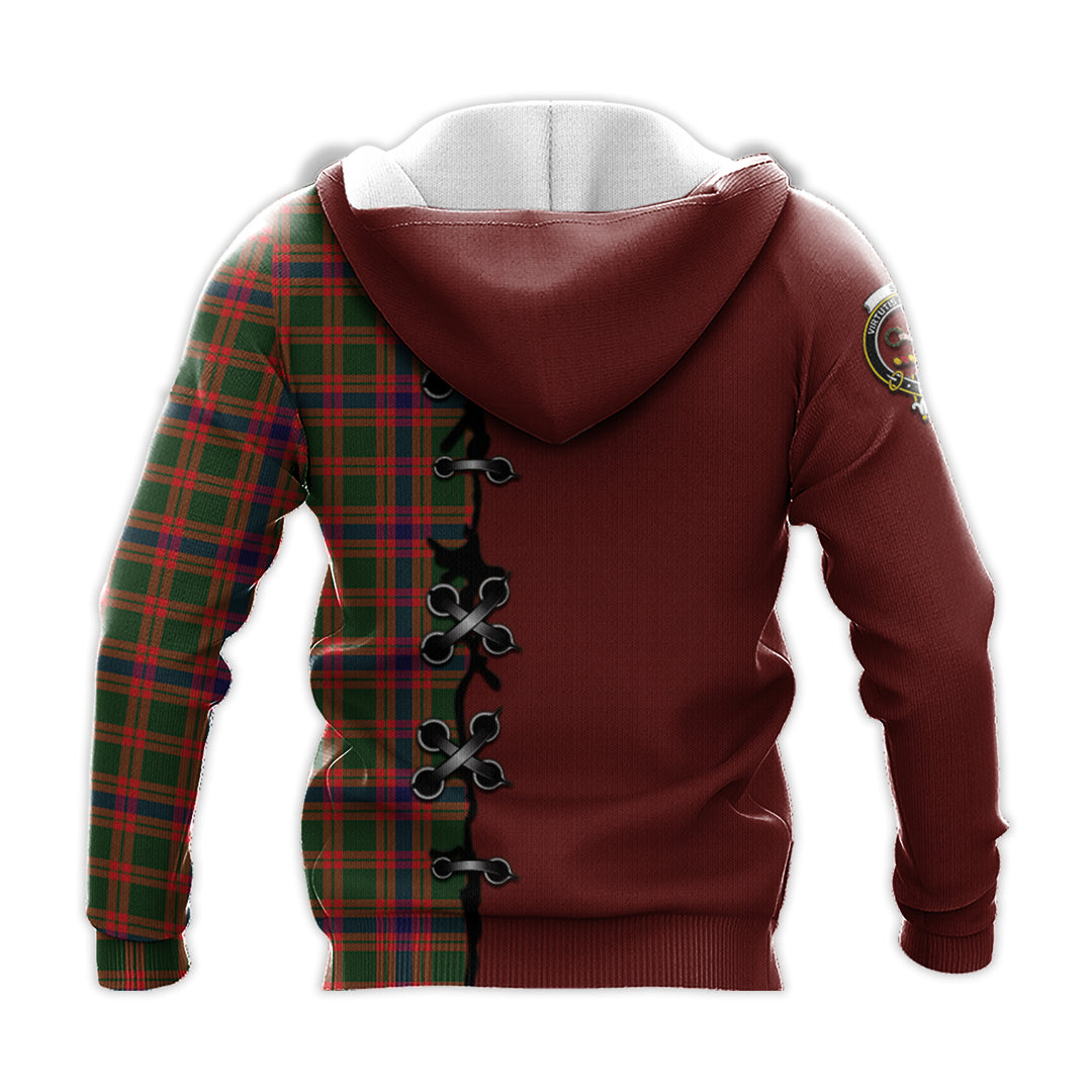 Skene Modern Tartan Hoodie - Lion Rampant And Celtic Thistle Style