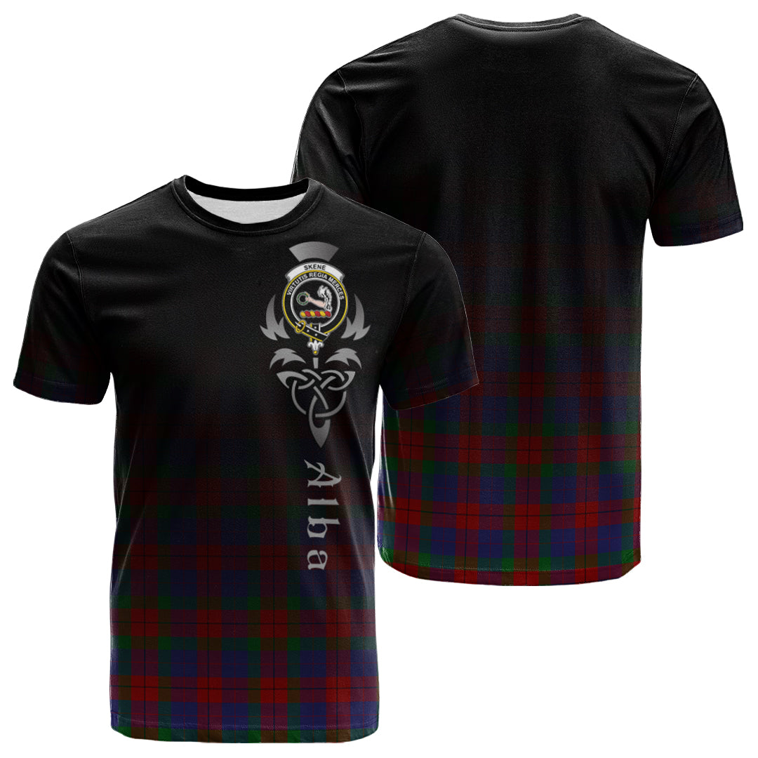 Skene Of Cromar Tartan Crest T-shirt - Alba Celtic Style
