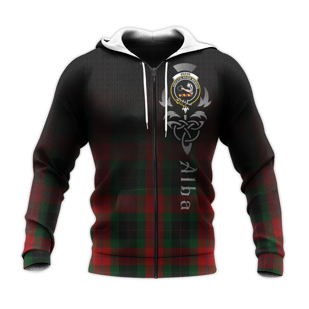 Skene Of Cromar Black Tartan Hoodie - Alba Celtic Style