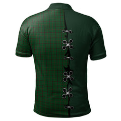 Skene or Tribe of Mar Tartan Polo Shirt - Lion Rampant And Celtic Thistle Style