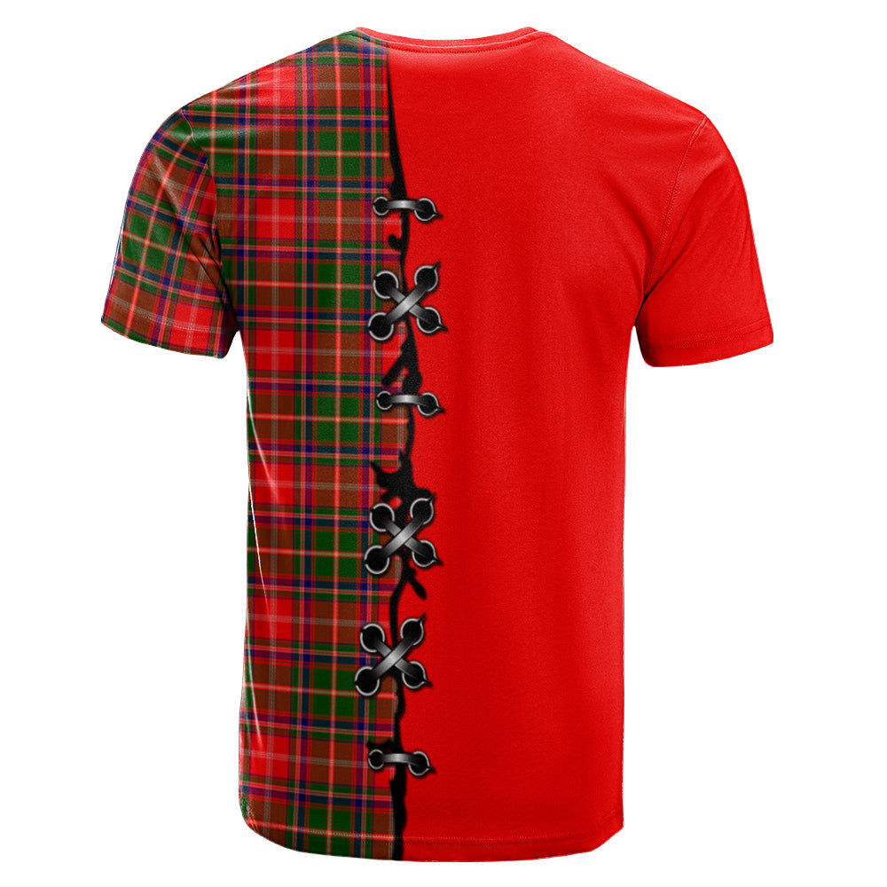 Somerville Modern Tartan T-shirt - Lion Rampant And Celtic Thistle Style