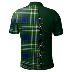 Spottiswood Tartan Polo Shirt - Lion Rampant And Celtic Thistle Style