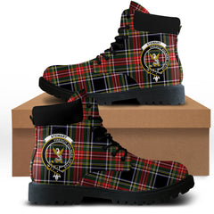 Stewart Black Tartan All Season Boots