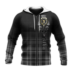 Stewart Black And White Tartan Hoodie - Alba Celtic Style