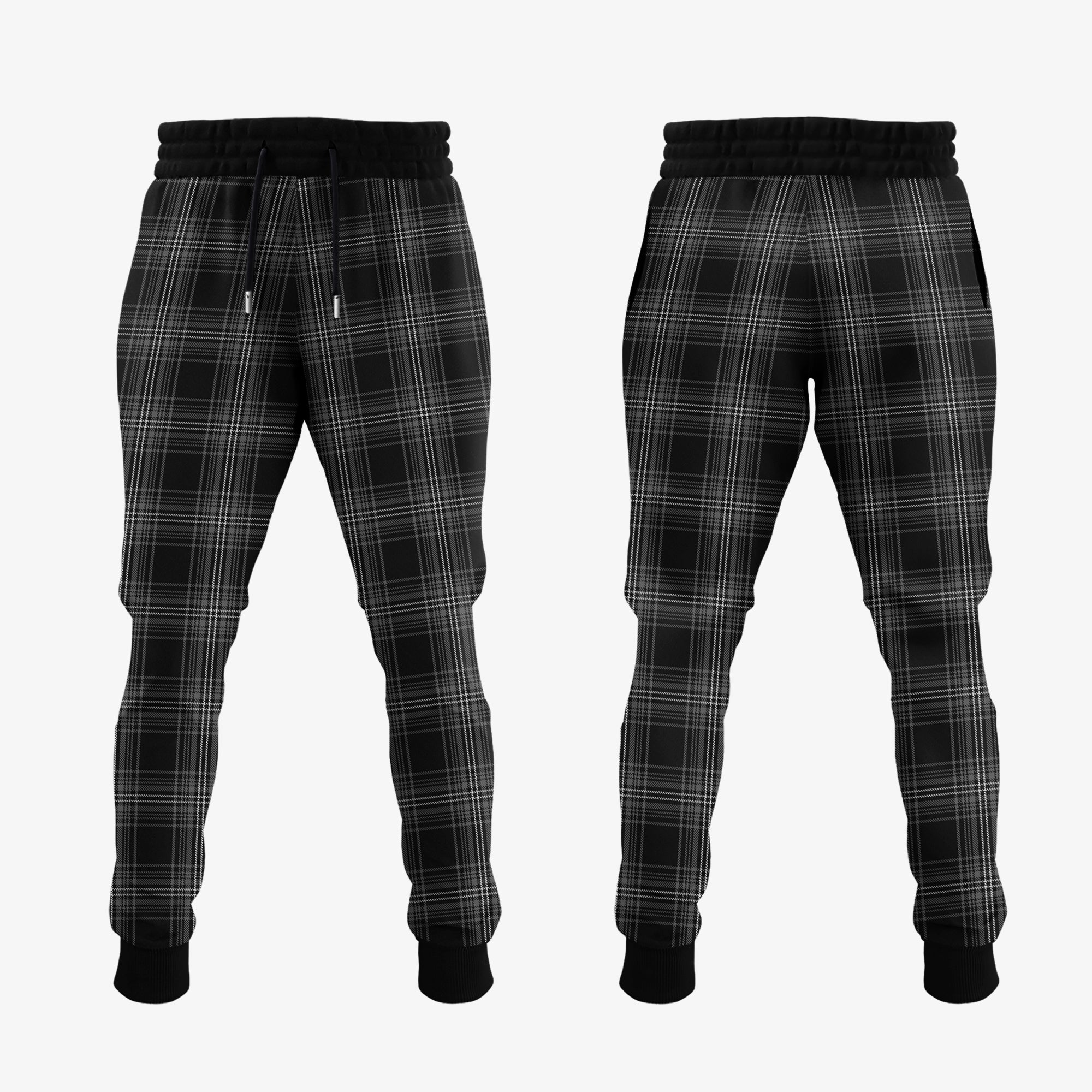 Stewart Mourning Tartan Crest Jogger Sweatpants