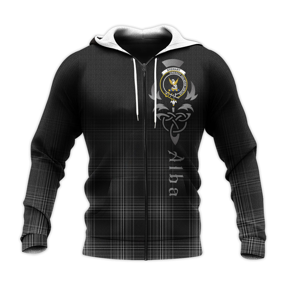 Stewart Mourning Tartan Hoodie - Alba Celtic Style