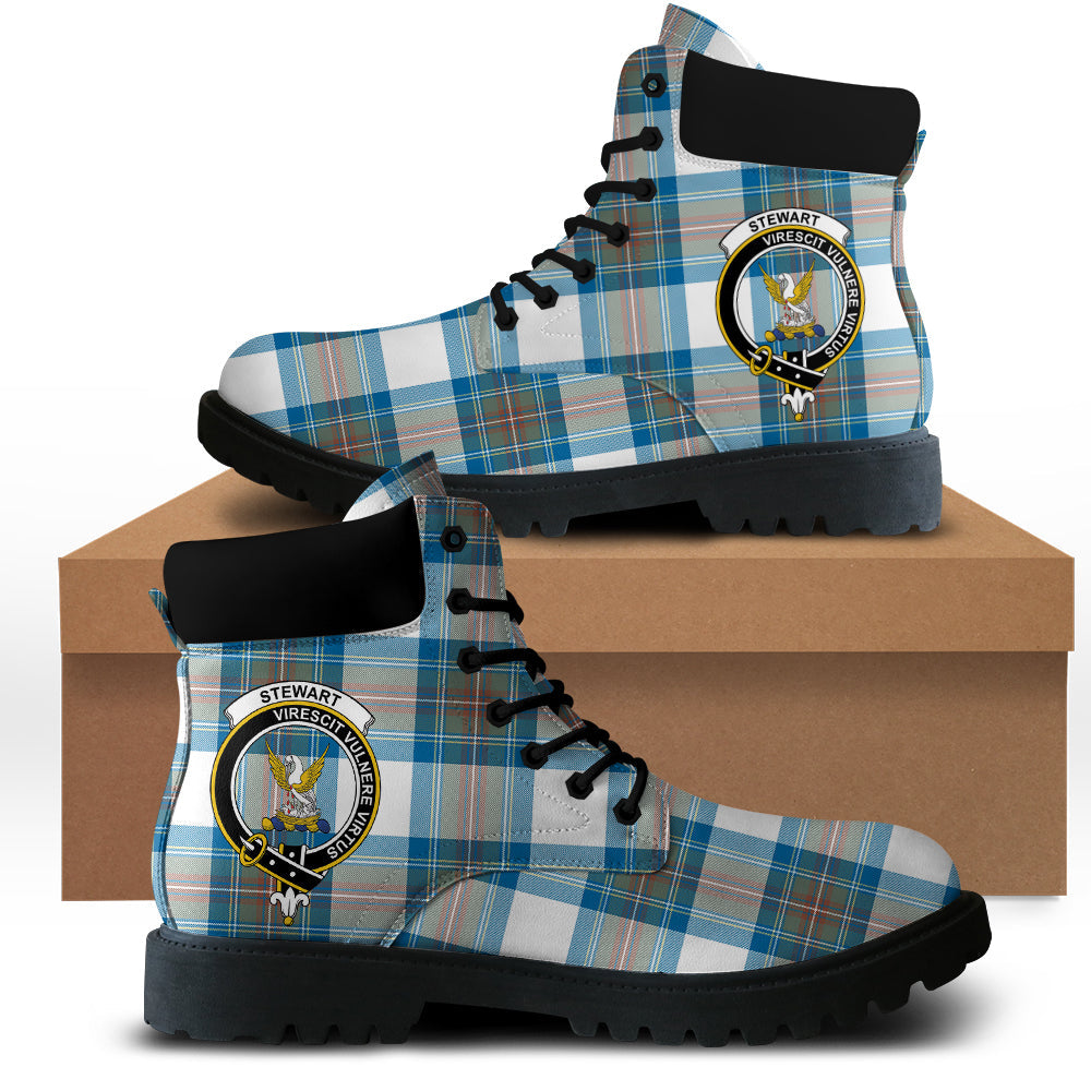 Stewart Muted Blue Tartan All Season Boots