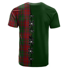 Stewart of Appin Tartan T-shirt - Lion Rampant And Celtic Thistle Style