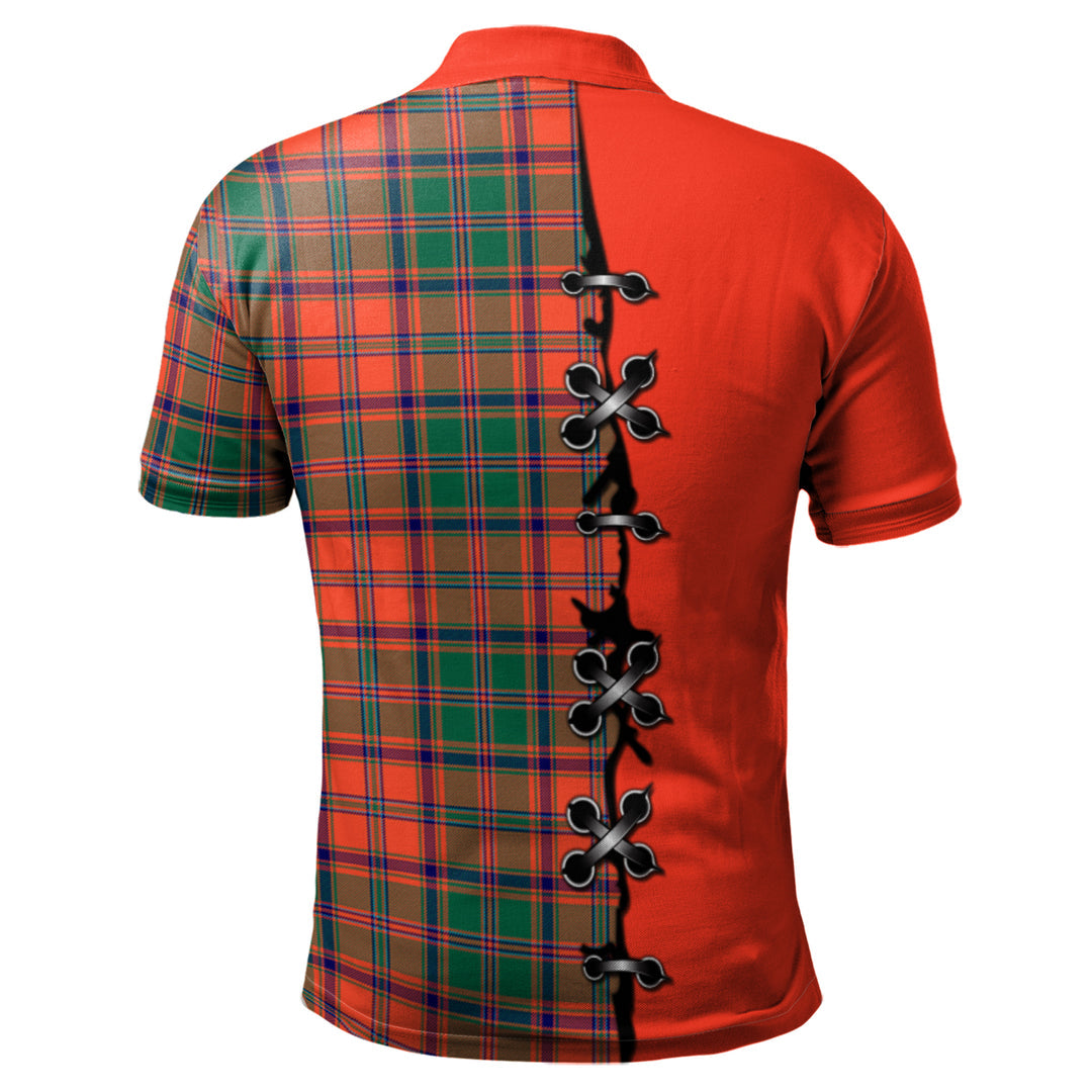 Stewart of Appin Ancient Tartan Polo Shirt - Lion Rampant And Celtic Thistle Style