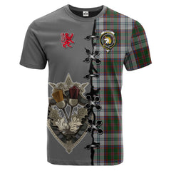 Stewart of Appin Dress Tartan T-shirt - Lion Rampant And Celtic Thistle Style