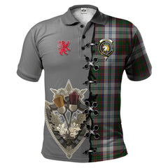 Stewart of Appin Dress Tartan Polo Shirt - Lion Rampant And Celtic Thistle Style