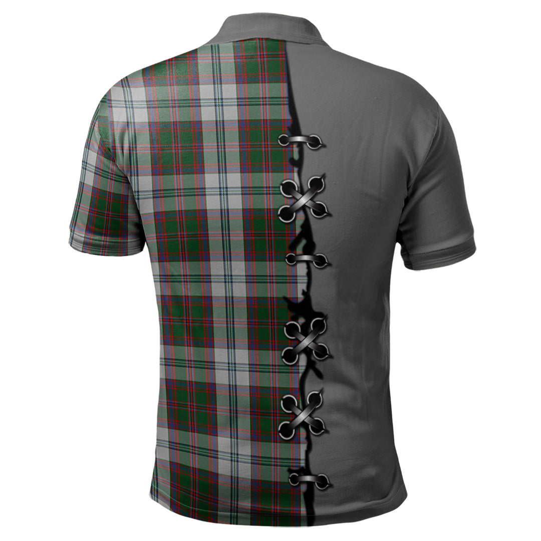 Stewart of Appin Dress Tartan Polo Shirt - Lion Rampant And Celtic Thistle Style