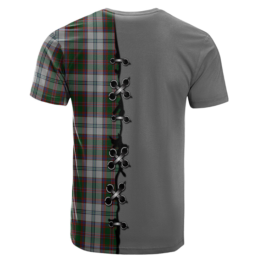 Stewart of Appin Dress Tartan T-shirt - Lion Rampant And Celtic Thistle Style