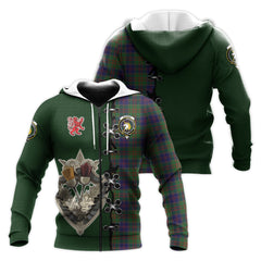 Stewart of Appin Hunting Tartan Hoodie - Lion Rampant And Celtic Thistle Style