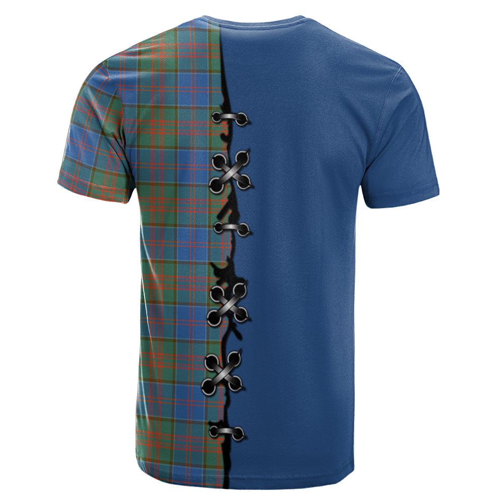 Stewart of Appin Hunting Ancient Tartan T-shirt - Lion Rampant And Celtic Thistle Style