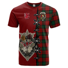 Stewart of Atholl Tartan T-shirt - Lion Rampant And Celtic Thistle Style