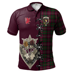 Stewart of Bute Hunting Tartan Polo Shirt - Lion Rampant And Celtic Thistle Style