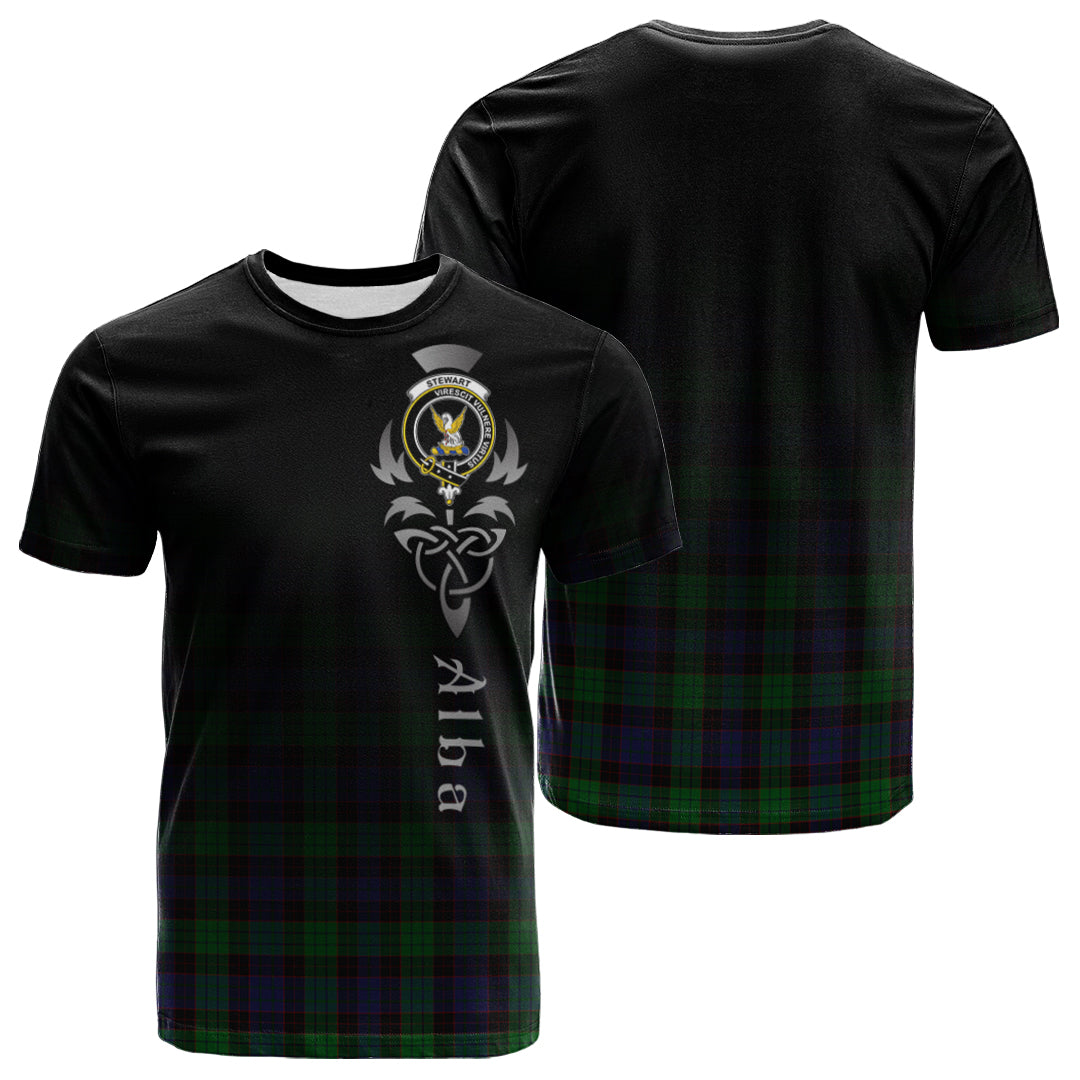 Stewart Old Tartan Crest T-shirt - Alba Celtic Style