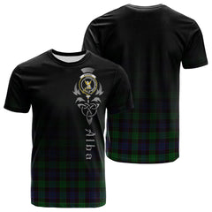 Stewart Old Tartan Crest T-shirt - Alba Celtic Style