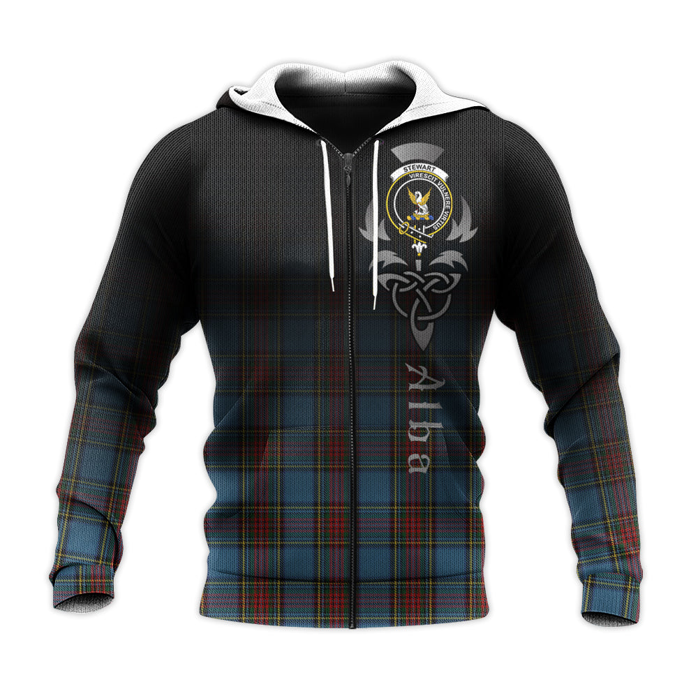 Stewart Royal Blue Tartan Hoodie - Alba Celtic Style