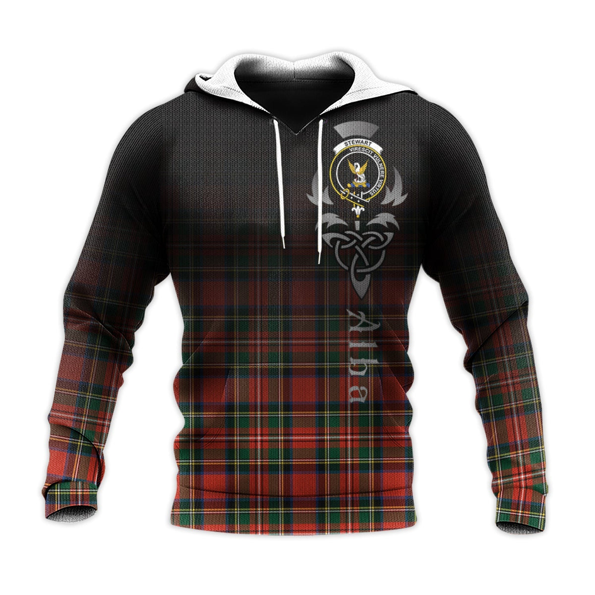 Stewart Royal Modern Tartan Hoodie - Alba Celtic Style