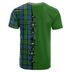 Stirling Tartan T-shirt - Lion Rampant And Celtic Thistle Style