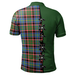 Stirling Bannockburn Tartan Polo Shirt - Lion Rampant And Celtic Thistle Style