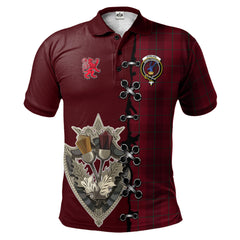 Stirling of Keir Tartan Polo Shirt - Lion Rampant And Celtic Thistle Style