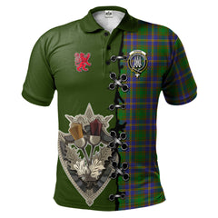 Strange of Balkaskie Tartan Polo Shirt - Lion Rampant And Celtic Thistle Style