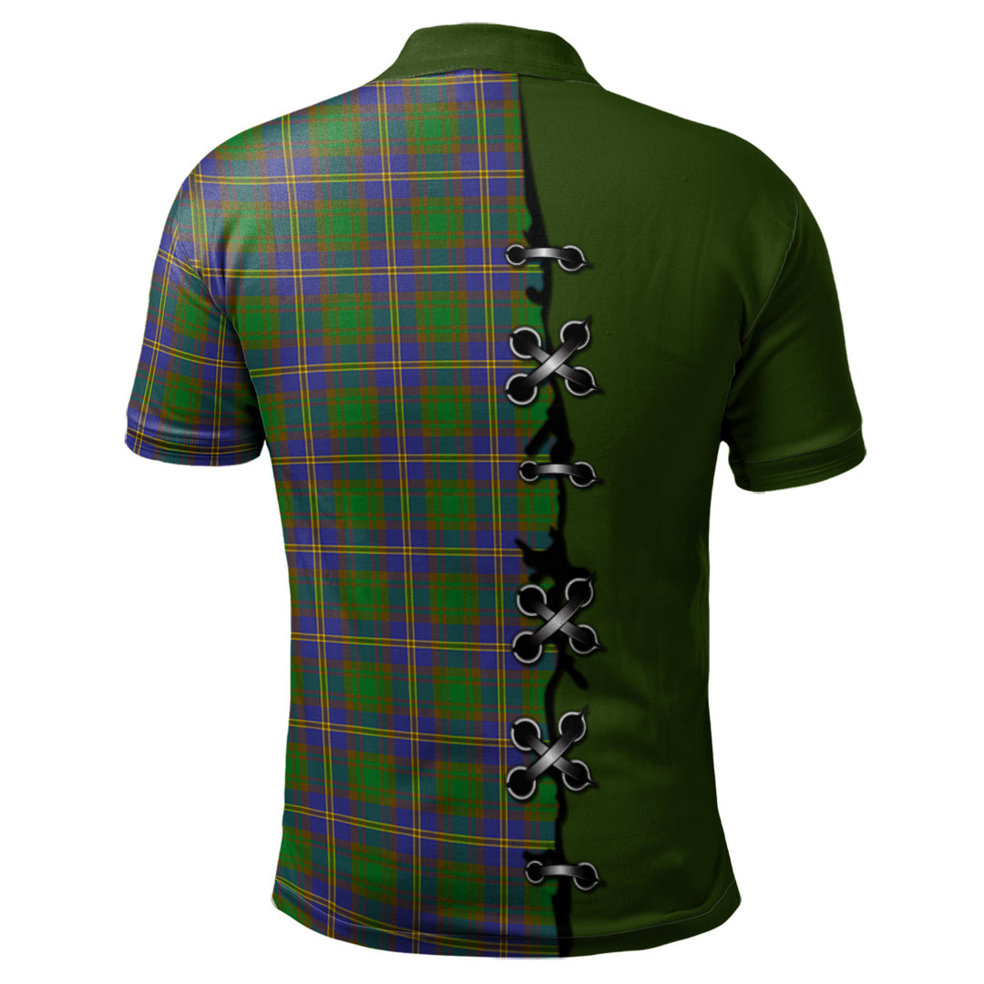 Strange of Balkaskie Tartan Polo Shirt - Lion Rampant And Celtic Thistle Style