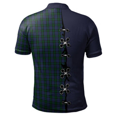 Sutherland Tartan Polo Shirt - Lion Rampant And Celtic Thistle Style