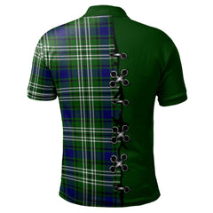 Swinton Tartan Polo Shirt - Lion Rampant And Celtic Thistle Style