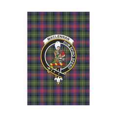 MacLennan Large Tartan Crest Garden Flag