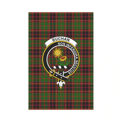 Buchan Modern Tartan Crest Garden Flag