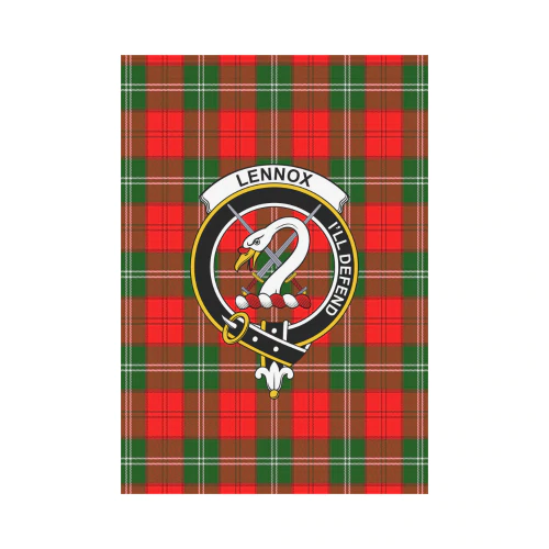 Lennox Tartan Crest Garden Flag