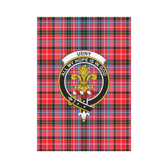 Udny Tartan Crest Garden Flag