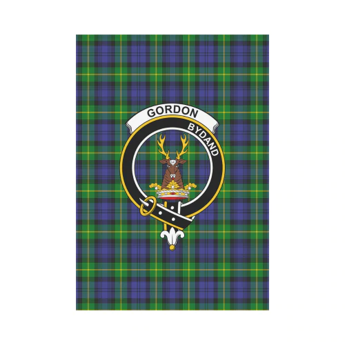 Gordon Modern Tartan Crest Garden Flag