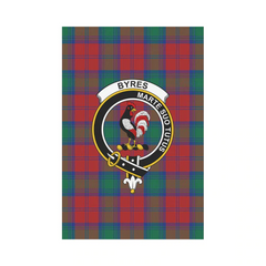 Byres Tartan Crest Garden Flag