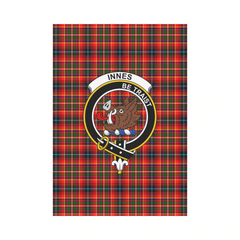 Innes Modern Tartan Crest Garden Flag