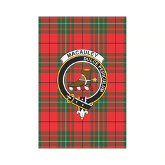 MacAulay Modern Tartan Crest Garden Flag