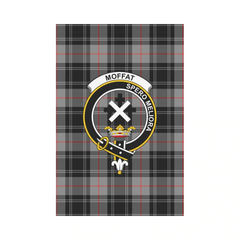 Moffat Modern Tartan Crest Garden Flag