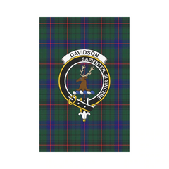 Davidson Modern Tartan Crest Garden Flag