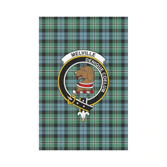 Melville Tartan Crest Garden Flag