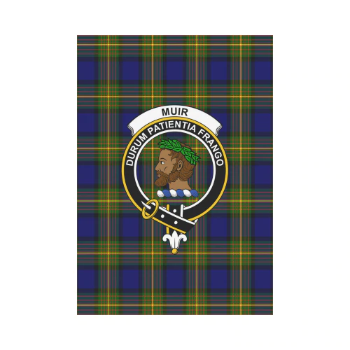 Muir Tartan Crest Garden Flag