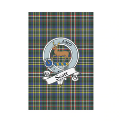 Scott Green Modern Tartan Crest Garden Flag