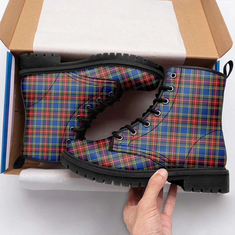 MacBeth Modern Tartan Leather Boots