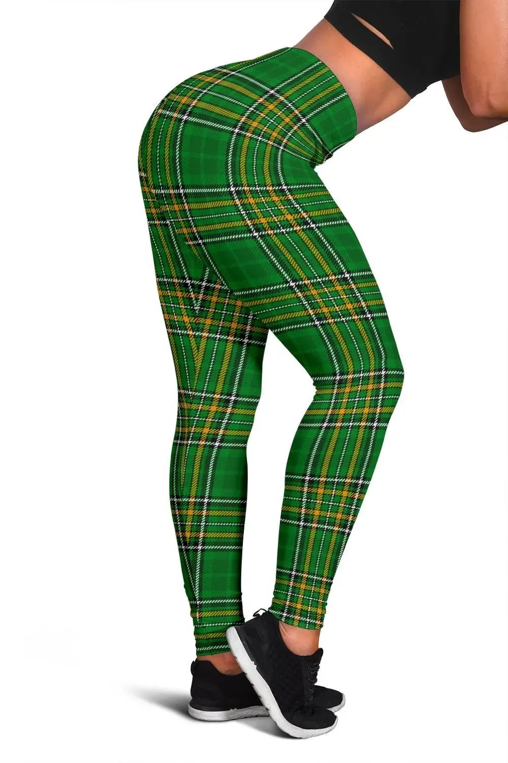 Howard Irish National Tartan Coat of Arms Capris Leggings