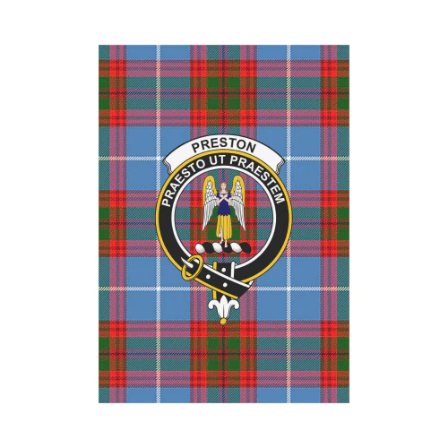 Preston Tartan Crest Garden Flag