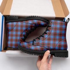 Edinburgh District Tartan Leather Boots